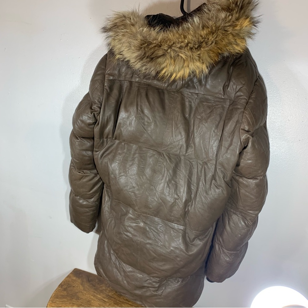 Bod and christenson unisex winter parka leather jacket - Picture 9 of 13